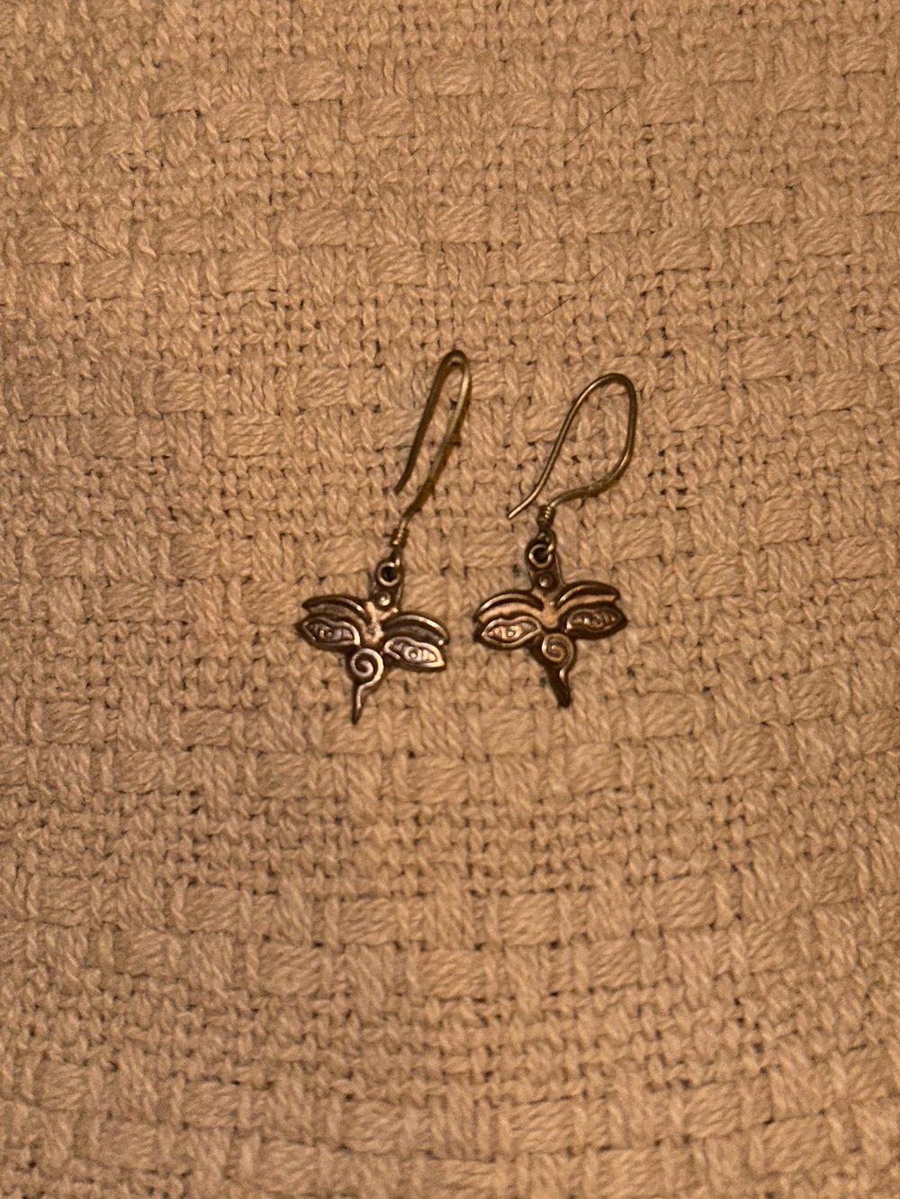 Sterling Silver (925) Dragonfly Drop Earrings